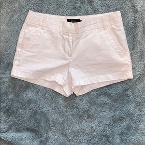 J. Crew 3” Chino Shorts in White